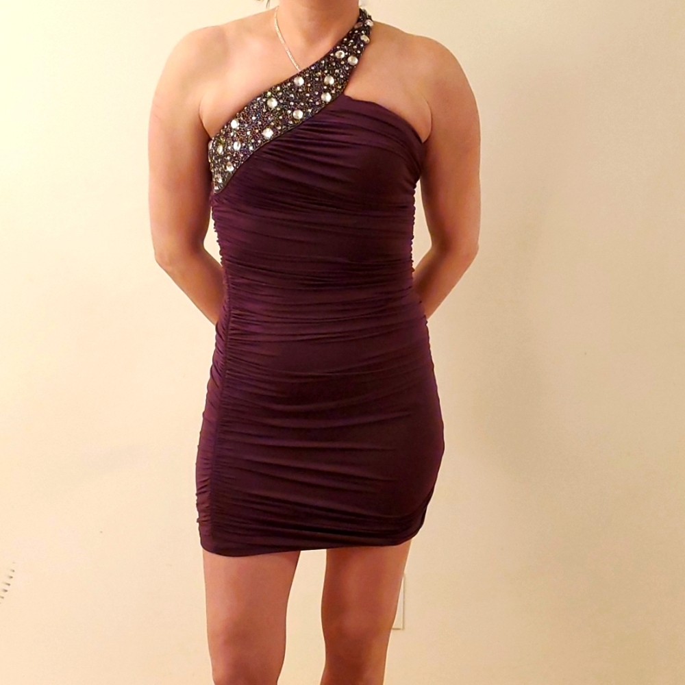 Purple mini dress